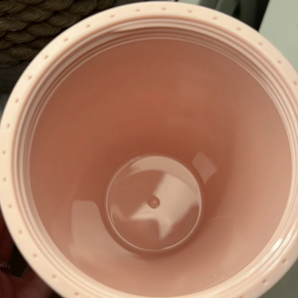 Starbucks 2022 Valentine's Pink Blush Studded Tumbler 16 oz Cold Cup with Straw‎